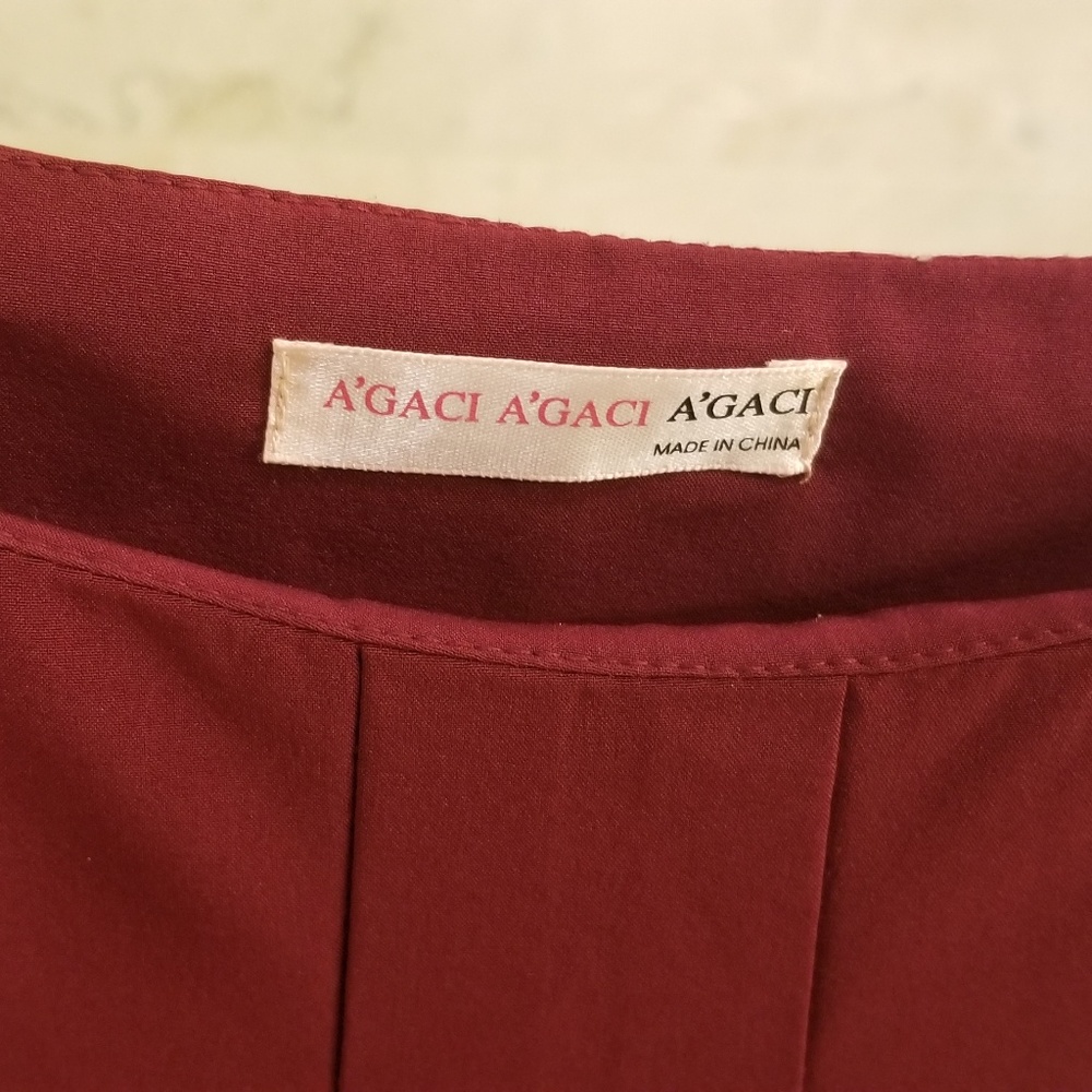 Agaci burgundy dress size Small